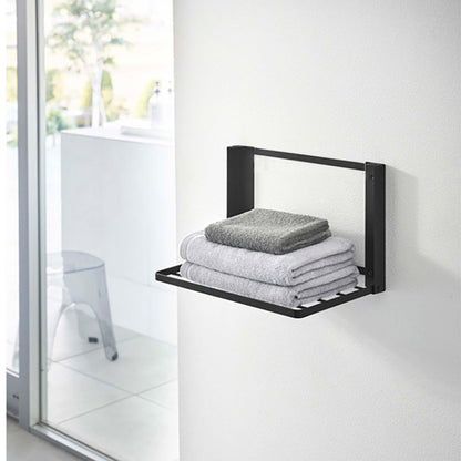 Foldable Storage Shelf for Washing Machine and Refrigerator-Black