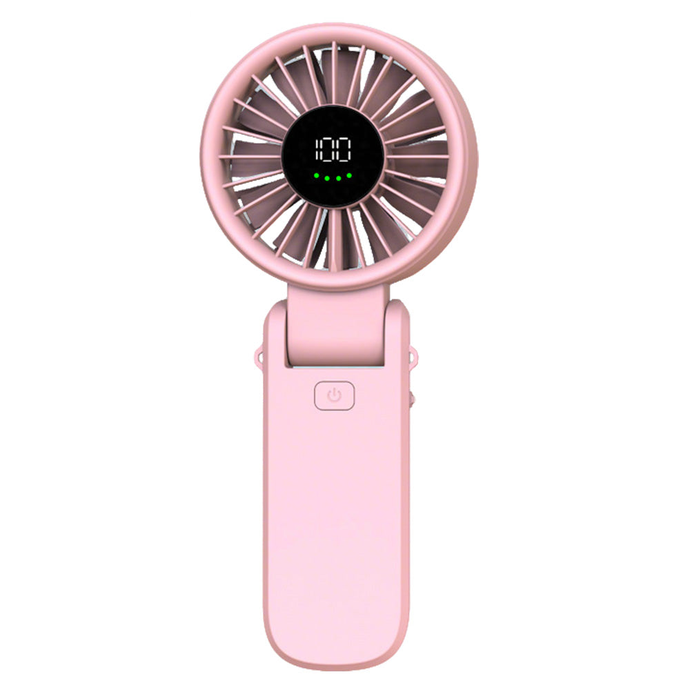 Portable Handheld Fan with 100 Speed Settings and USB Charging for Travel-Pink