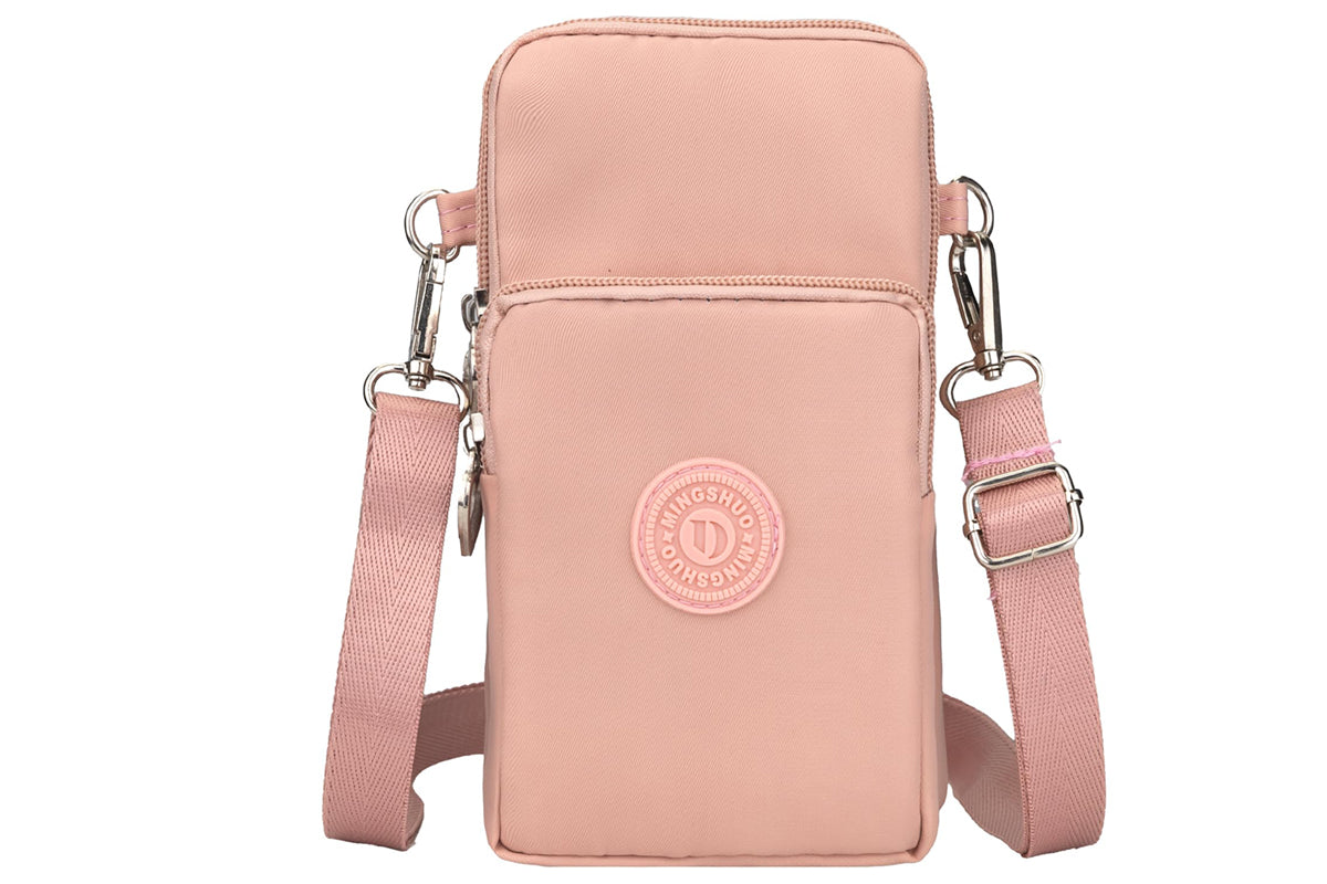 Small Crossbody Bag for Women Cell Phone Purses Wallet Travel Pouch Shoulder Bag-Pink