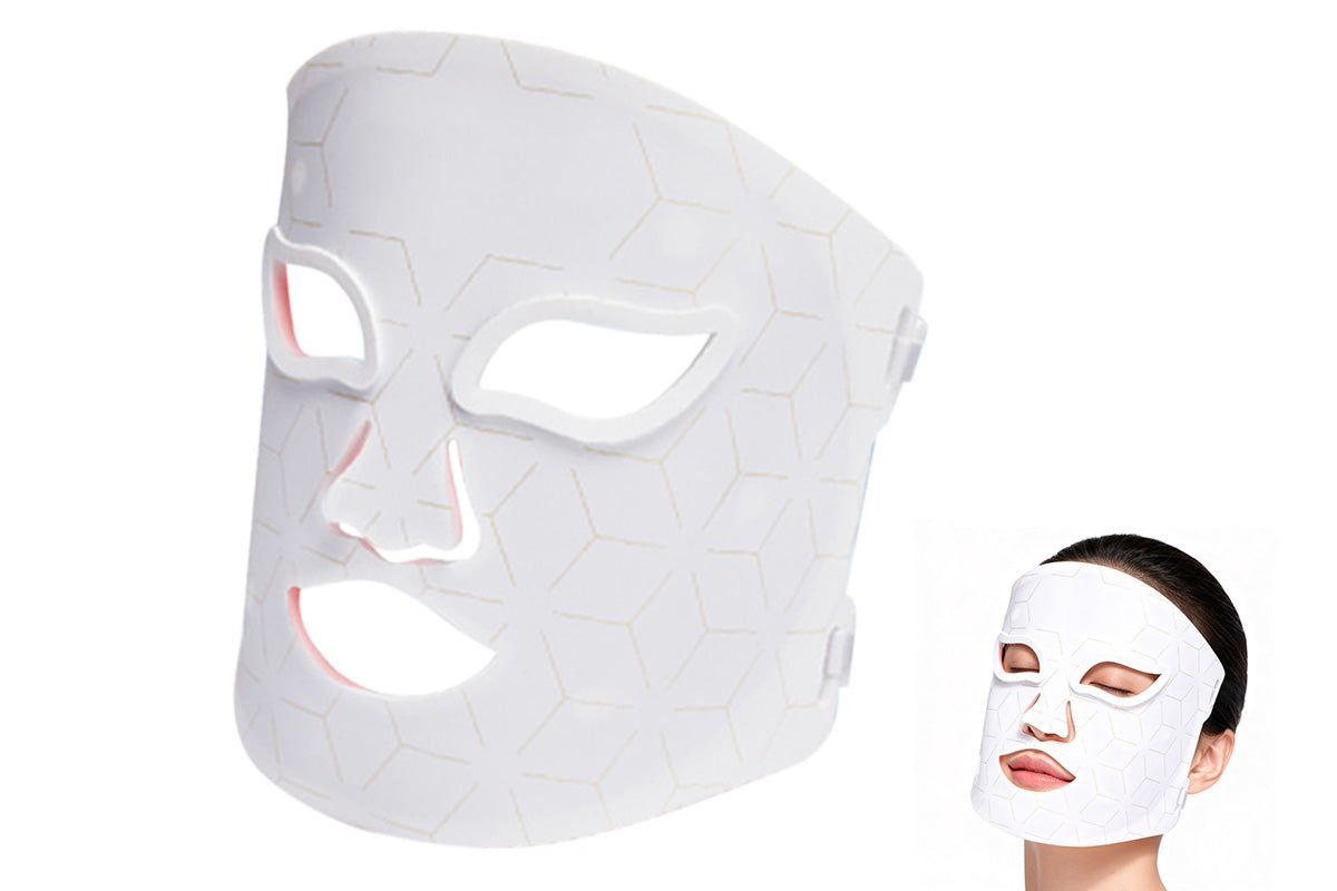 Red Light Therapy for Face with Remote Red Light Mask at Home-White