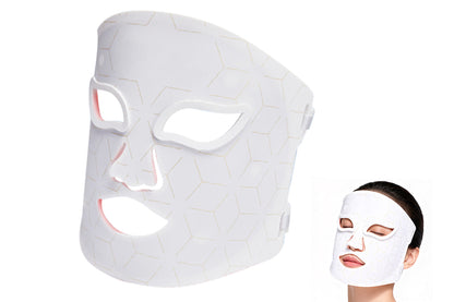 Red Light Therapy for Face with Remote Red Light Mask at Home-White