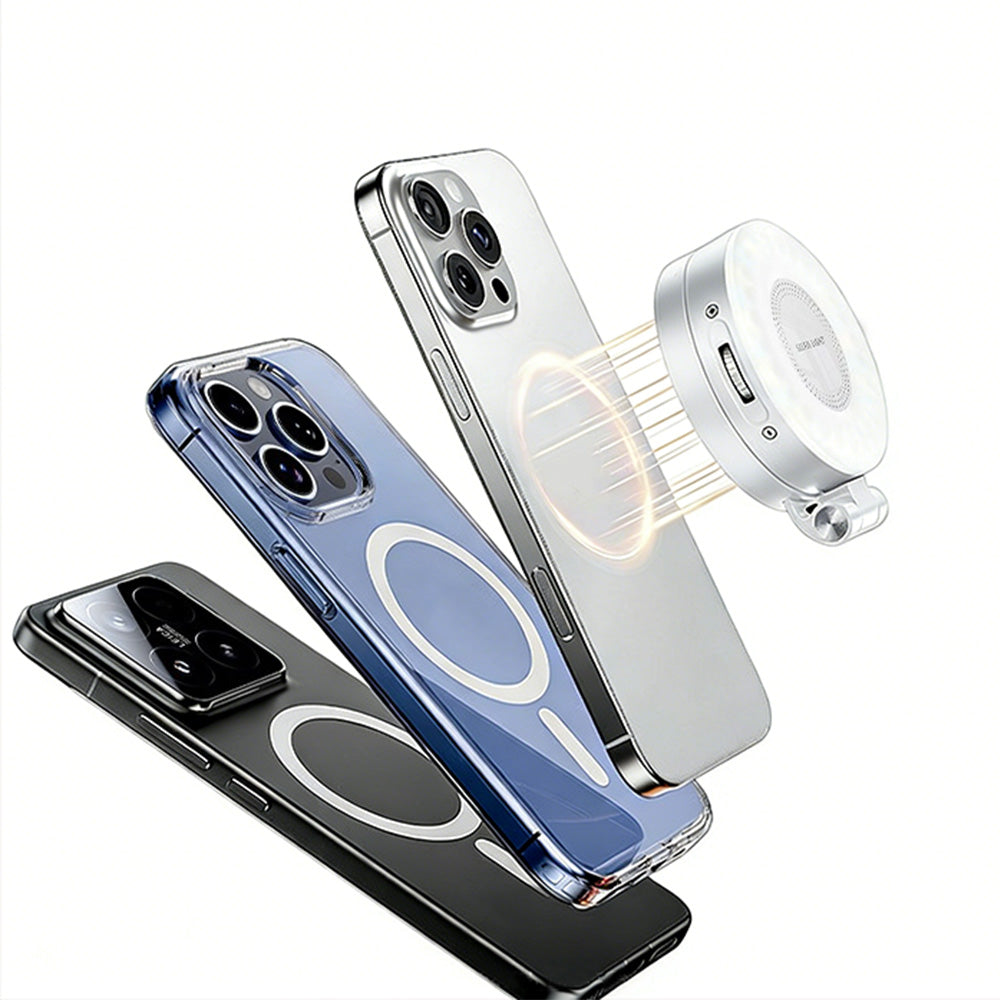 Phone Selfie Light Rechargeable Folding Phone Fill Light With Mirror-White