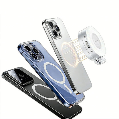 Phone Selfie Light Rechargeable Folding Phone Fill Light With Mirror-White