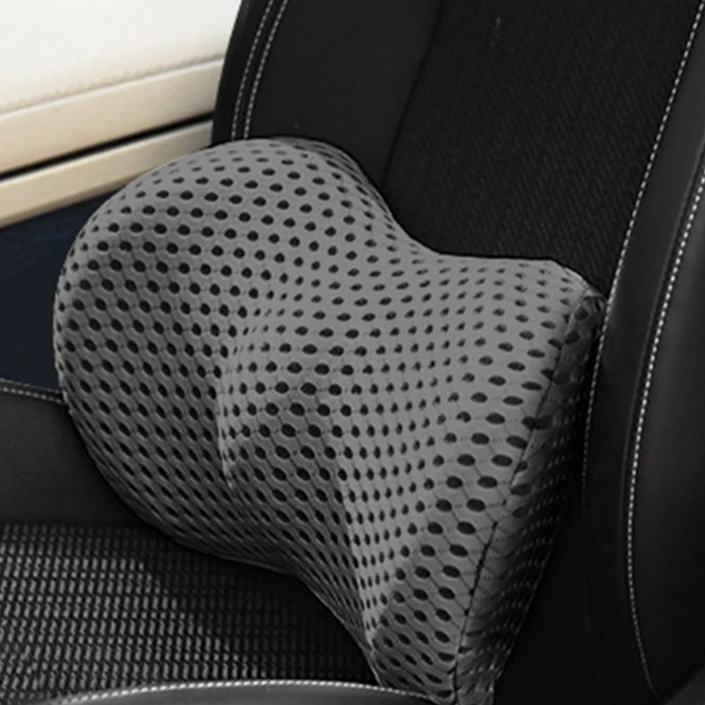 Ergonomic Lumbar Support Pillow Memory Foam Back Pillow for Car Seat Chair Recliner Bed Gray