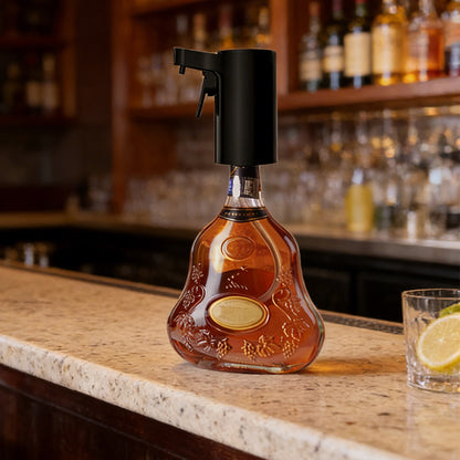 Smart Digital Wine Spirit Bottle Dispenser with Touch Screen-Black