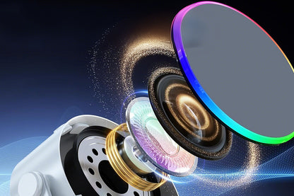 4 in 1 Wireless Speaker Bluetooth Speaker with 360 Adjustable Phone Holder-White