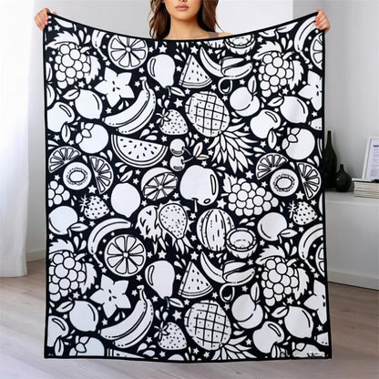 DIY Coloring Blanket Washable Reusable Coloring Mat for Adults - Fruit