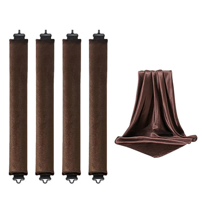 4PCS Heatless Hair Curlers Set for Overnight Styling No-Damage Hair Tools Coffee