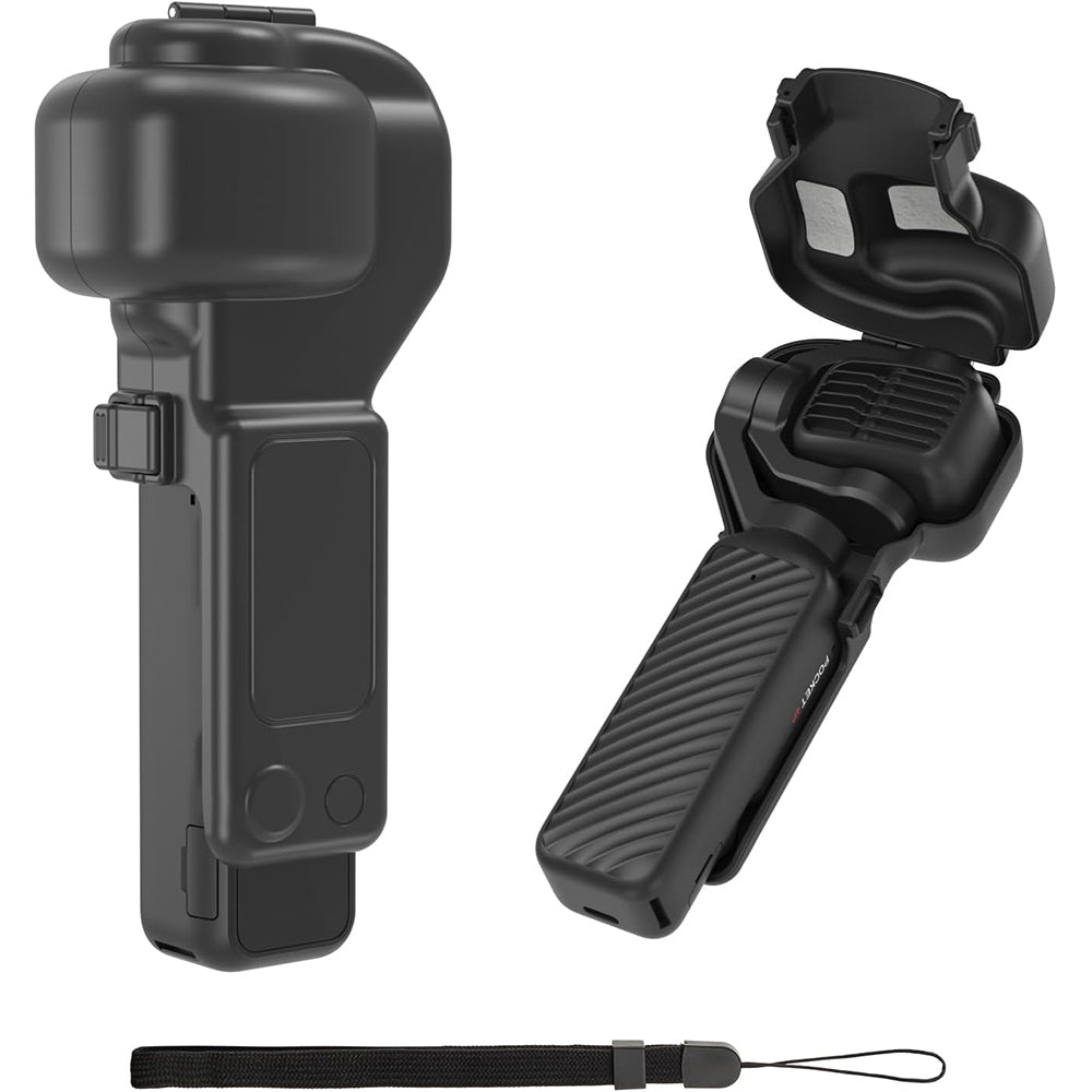 Protective Case for DJI Pocket 4 Pro with Lanyard - Black