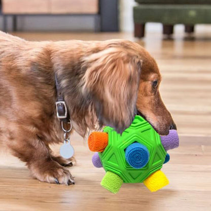 Dog Snuffle Ball Slow Feeder Puzzle Toy for Treats-Green