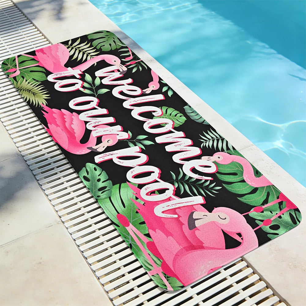 Summer Pool Floor Mat Non Slip Diatomite Mat for Outdoor Patio Beach-Style2