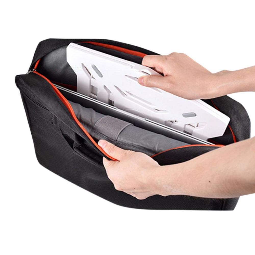 2 in 1 Adjustable Laptop Stand with Phone Holder Foldable Cooling Computer Stand White