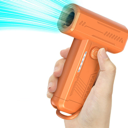 2-in-1 Electric Air Duster 130000 RPM Mini Blower with LED Light for Camping Home Car Orange