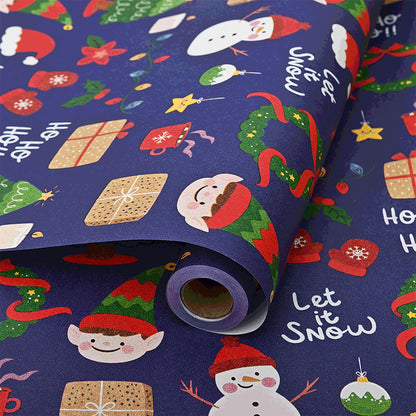 Christmas Wrapping Paper for Gift Wrap - Blue