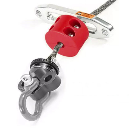 Winch Cable Stopper Rubber Line Stop Hook Saver with Allen Wrench Red
