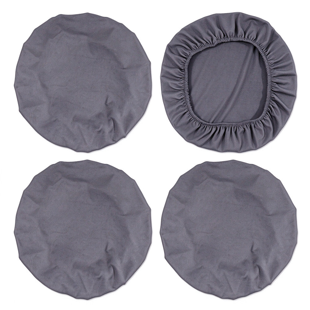 4 Piece Stretch Removable Dining Chair Seat Cushion Slipcovers - Grey