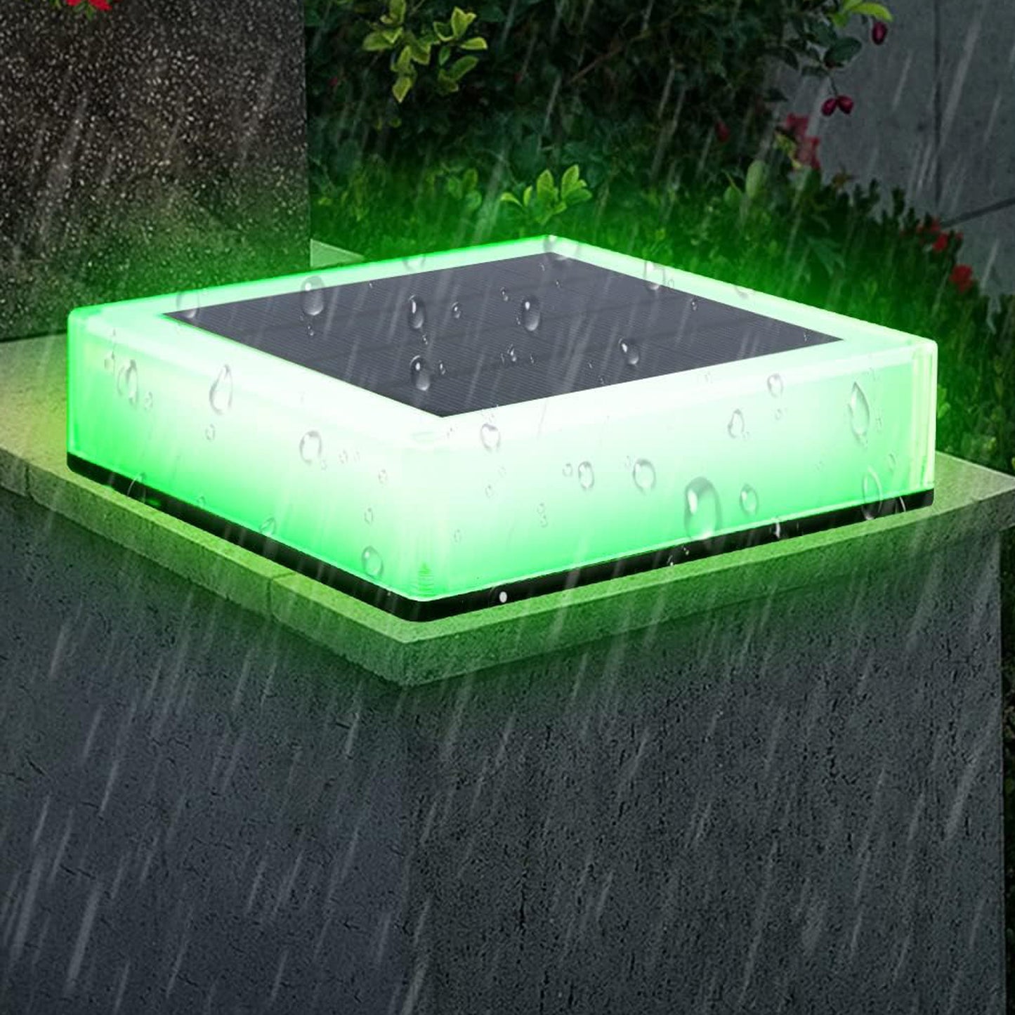 2Pcs Solar Column Lamp Outdoor 28 LEDs Wall Fence Column Lamp