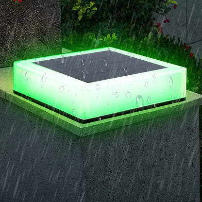 2Pcs Solar Column Lamp Outdoor 28 LEDs Wall Fence Column Lamp