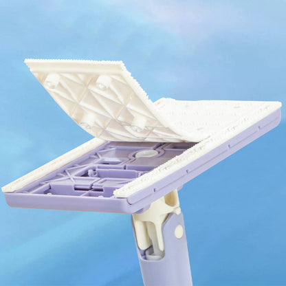 Mini Lazy Floor Cleaning Flat Mop Multi-Functional Self-Squeeze Face Towel Mop Purple