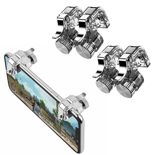 2PCS Smart Phone Game Trigger Shooter Gamepad Joysticks  Mental Button For PUGB Controller