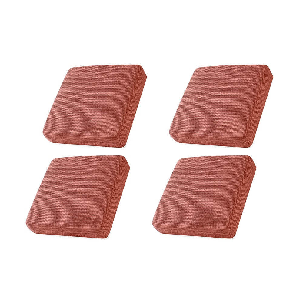 4Pcs Stretch Sofa Seat Cushion Cover Red