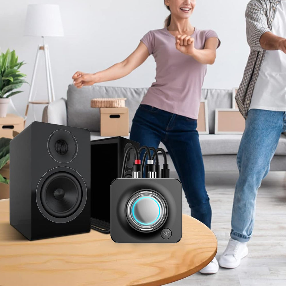 Bluetooth 5.0 Audio Receiver Wireless Stereo Adapter with 3.5mm AUX RCA Cable TF Card Slot