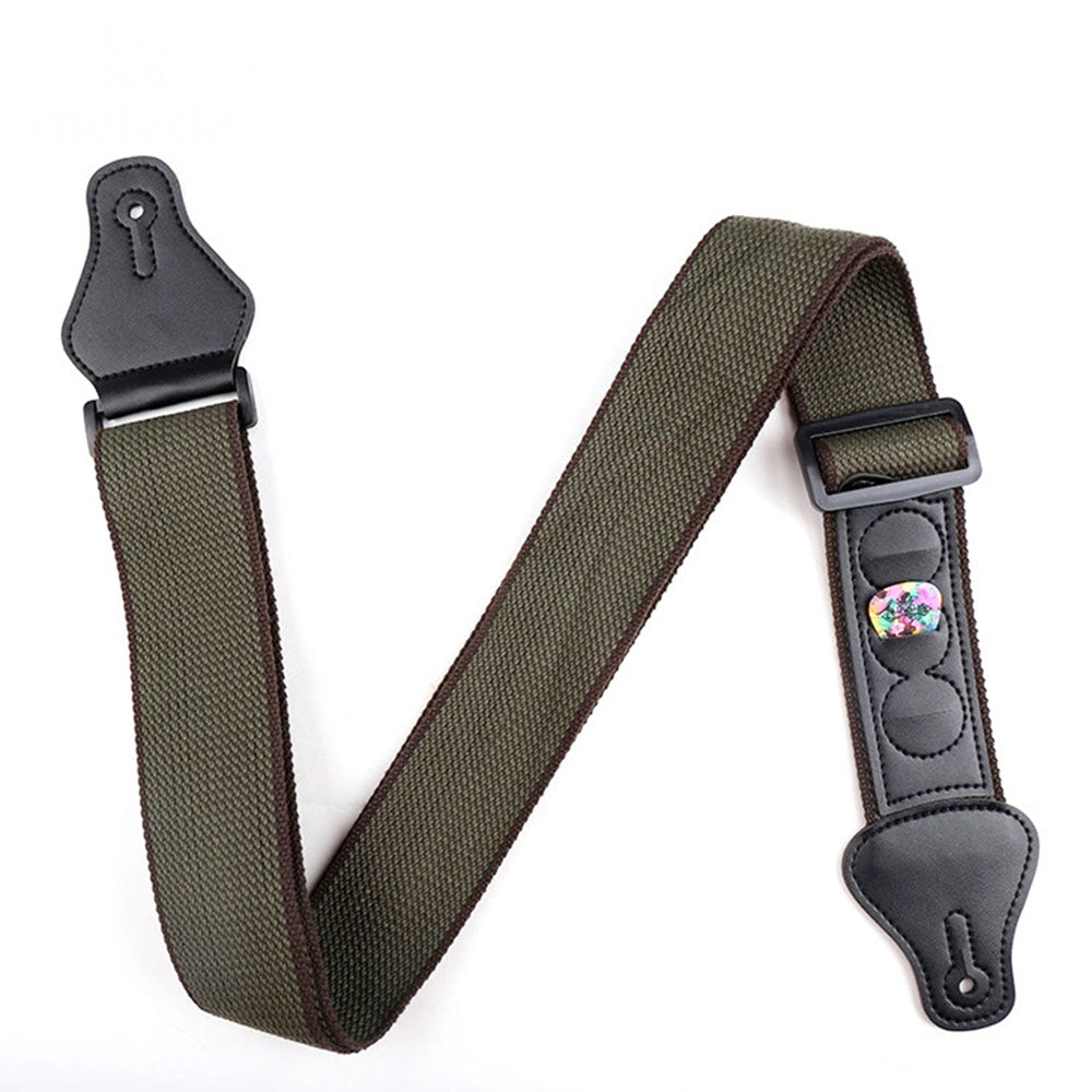 Guitar Strap for Acoustic Classic Electric and Bass Guitars -Army Green