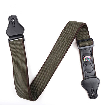 Guitar Strap for Acoustic Classic Electric and Bass Guitars -Army Green