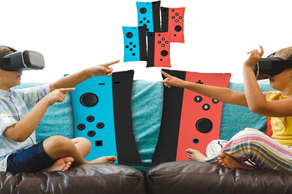4Pcs Soft Gaming Throw Pillow Case Cushion Cover Polyester Gaming Decorative Pillowcase-Blue And Red