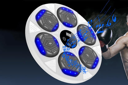 Electric Music Boxing Machine Bluetooth Boxing Training Wall Mount Machine-White
