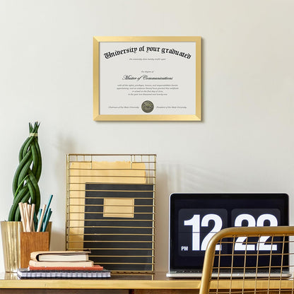 Certificate Frame with PVC for Diploma Document Photo Display-Gold