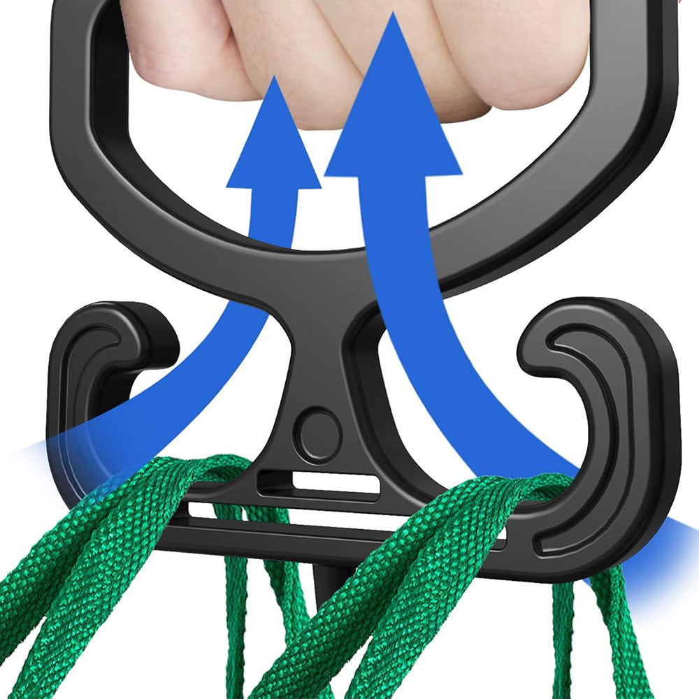 2PCS Grocery Bag Carrier Handles Plastic Bag Holder For Shopping Buckets Black