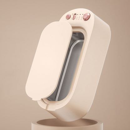 45KHz Ultrasonic Jewelry Cleaning Machine for Jewelry Eyeglasses Rings Pink