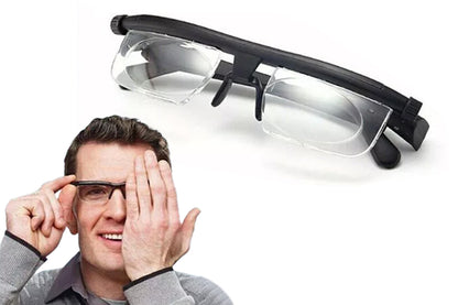 2Pcs Flex Focus Adjustable Glasses Variable Focus Distance Vision Reading Eyeglasses Adjustable Unisex Glasses