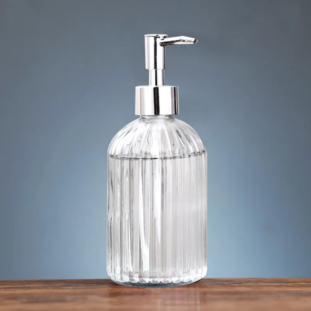 450ml Glass Soap Dispenser for Kitchen Bathroom-Clear