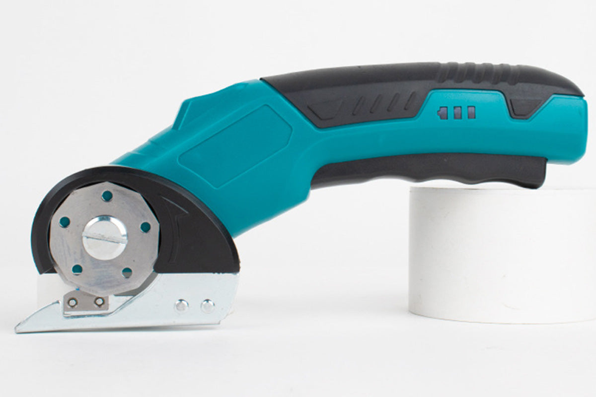USB Cordless Electric Scissors Rechargeable Fabric and Cardboard Cutter-Blue
