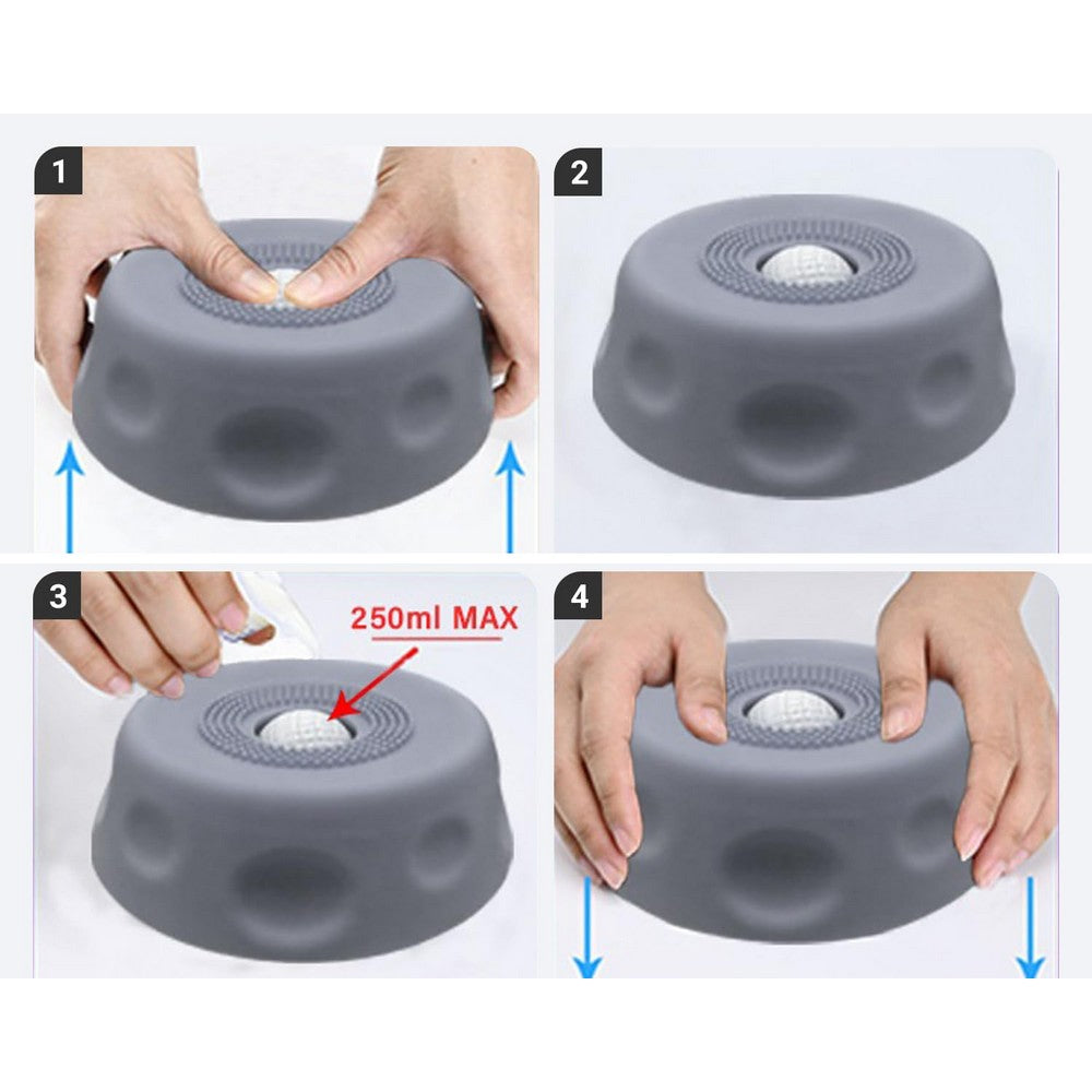 Dog Licking Bowl Slow Feeder Bowls for Yogurt Liquid Treat Interactive Dog Toys-Grey
