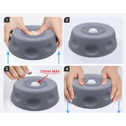 Dog Licking Bowl Slow Feeder Bowls for Yogurt Liquid Treat Interactive Dog Toys-Grey