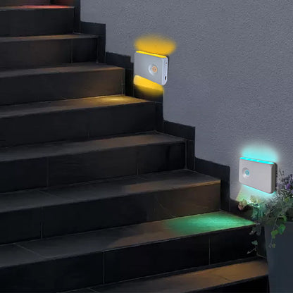 4Pcs Motion Sensor Night Light Stair Lights Indoor for Hallway Stairway-RGB