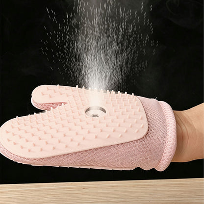 USB Spray Pet Grooming Glove for Cats Dogs - Pink