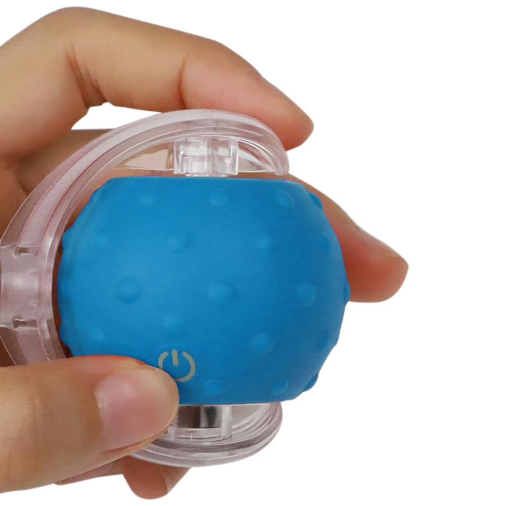 Motion Activate Interactive Cat Toy Rechargeable Smart Rolling Ball with Rope Blue