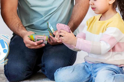 Talking Flash Cards Pocket Speech Toys 224 Sight Words Educational Language Learning Toys for Boys Girls Gifts-Pink