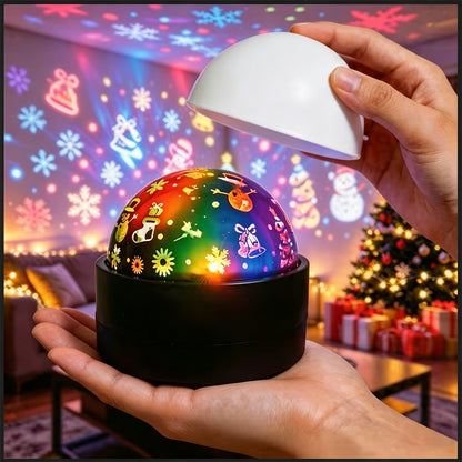 2-in-1 Projection Light Christmas RGB Light with Music Sync - Snow