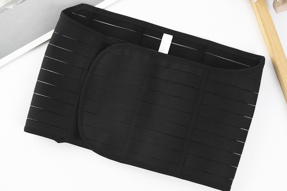 3 in 1 Postpartum Belly Band Waist Shapewear Recovery Girdle After Birth Support -Black