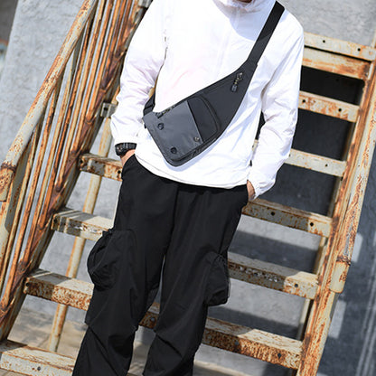Chest Sling Bag Unisex Large Capacity-Drak Grey
