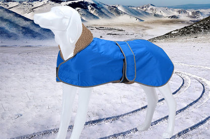Cozy Reflective Waterproof Dog Winter Coat Windproof Warm Winter Dog Jacket-Blue