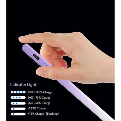Stylus Pen for iPad A16 11 10 9 8 7 6 iPad mini 7 6 5 with 2 Tips-Purple