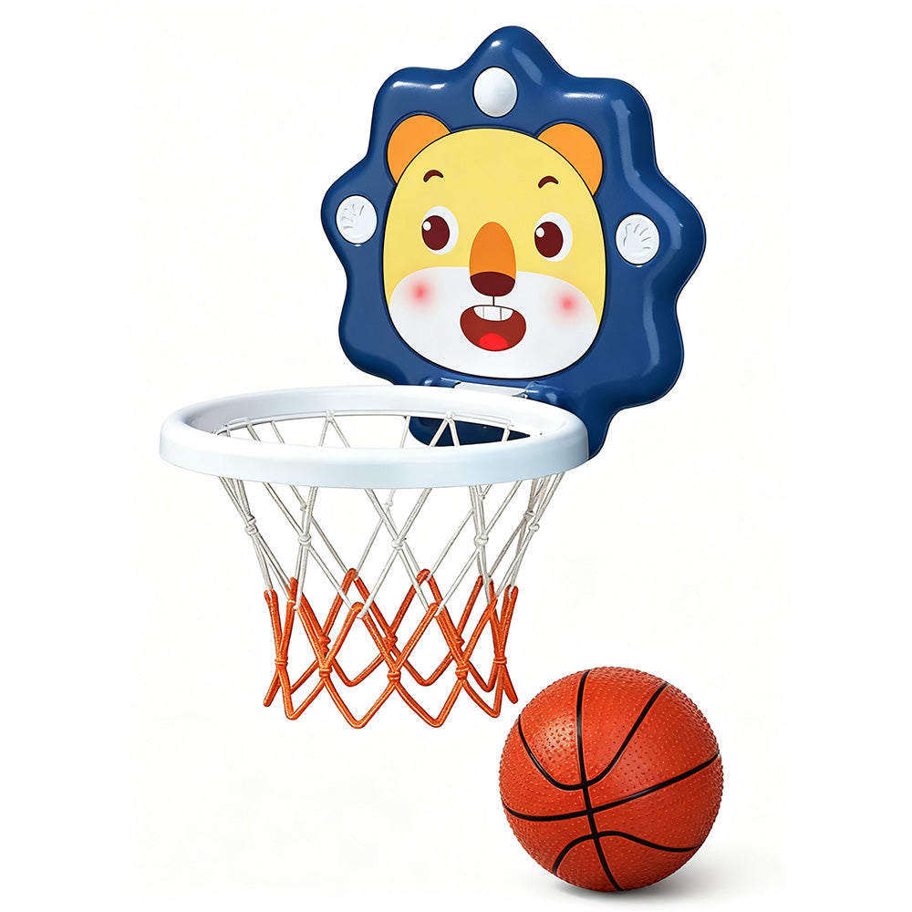 Adjustable Indoor Basketball Hoop for Kids ¨C Toddlers Mini Basketball Set Blue
