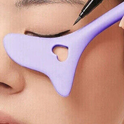 2Pcs Silicone Eyeliner Lipstick Drawing Aids Multi-function Makeup Tools Guide Tool Purple