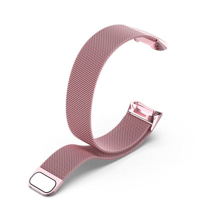 For Fitbit Charge 5 Replacement Stainless Steel Magnet Strap Milanese Band Pink